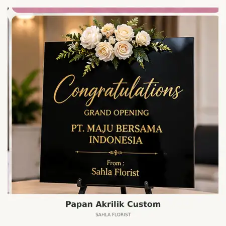Papan Bunga Akrilik Sumba Barat